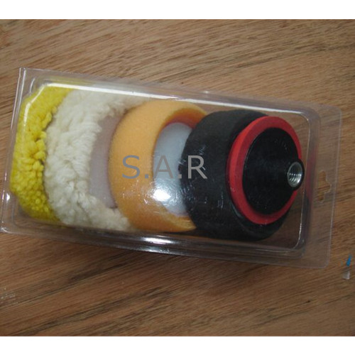 【SAR3MP】3" Mini-Buffing Pad Kit - 4 Pads, Backing Plate, and 1/4" Drill Adaptor