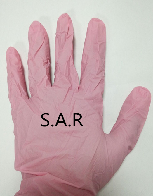 pink pvc gloves