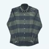 【SAR13】custom Men's cotton workwear t shirt 100% cotton plaid long-sleeved shirt