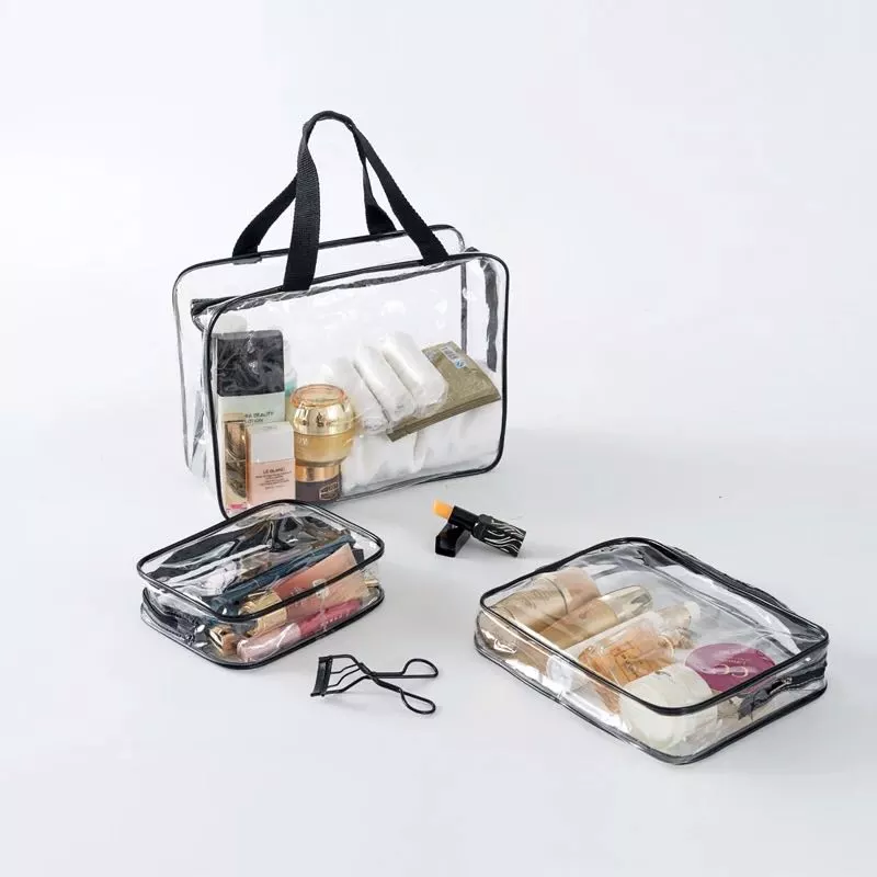 【SARB4】plastic pvc clear makeup bag travel with logo printing